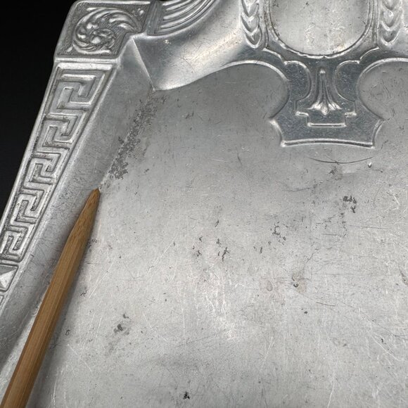 Antique Aluminum Silent Butler Crumb Catcher Tray with Scraper Vintage - Picture 11 of 16